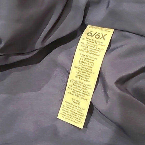 EUC Size 6/6x Oshkosh B'gosh brand fully lined denim jacket w/sherpa 👌 collar - Picture 4 of 8